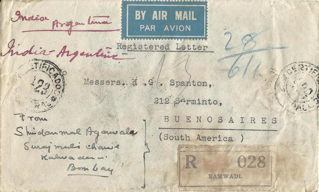 ARGENTINE  OLD airmail  LETTER via CONDOR TO POLONIA 